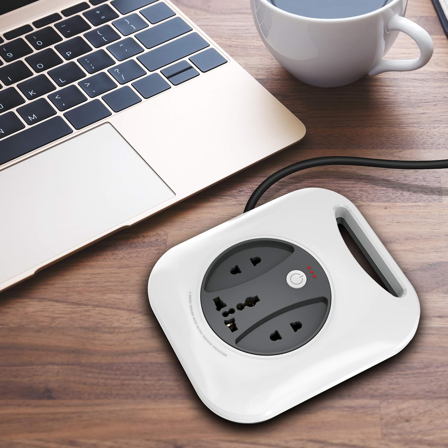 Wipro Flex Box Extension Cord with 1 Universal 3 Pin Socket & 2 units of 2 Pin Sockets